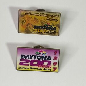 Vintage Daytona 200 Extreme Motorcycle Racing Pins Lot 1997 Limited Edition 2pc